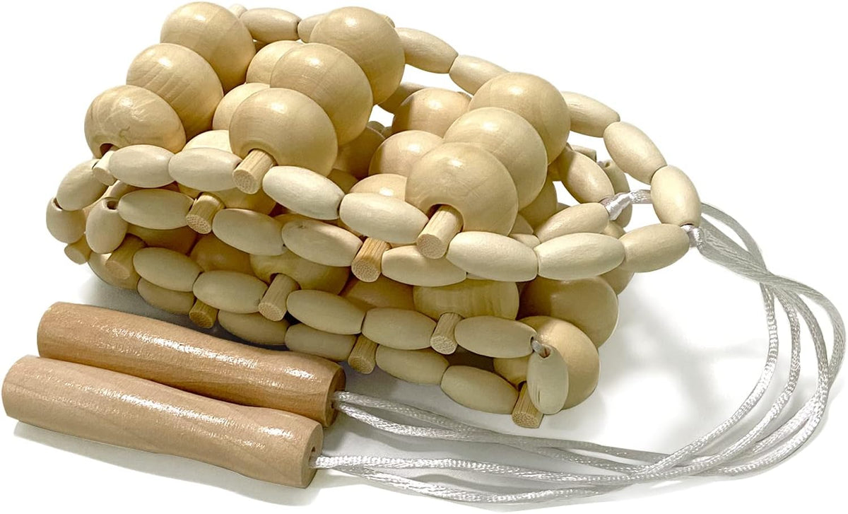 Wood Therapy Massage Tools, Wooden Back Massager Roller Rope