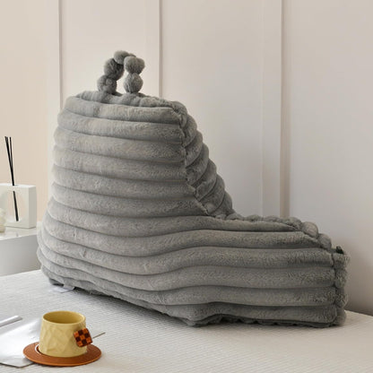 Large Reading Pillow for Adults, Back Support Pillow for Sitting Up in Bed with Arms, Couch for Lounging Bedrest, Pink