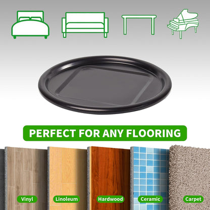 1 5/8" Round Carpet Bottom Furniture Caster Cups Furniture Coasters 24 Pack | Reusable Furniture Pads for Hardwood Floors, Carpet Sliders Floors Protectors to Tile or Laminate from Scratches, Brown/Gray