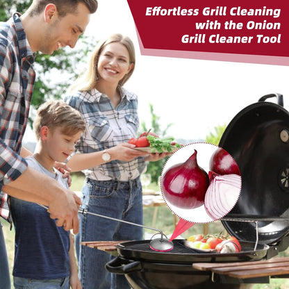Onion Holder Grill Brush, BBQ Grill Brush Bristle Free for Outdoor Grill | Grill Cleaning Brush Tools for Blackstone Charcoal Grills Gas Grills, Grill Cleaner Brush BBQ Grill Accessories