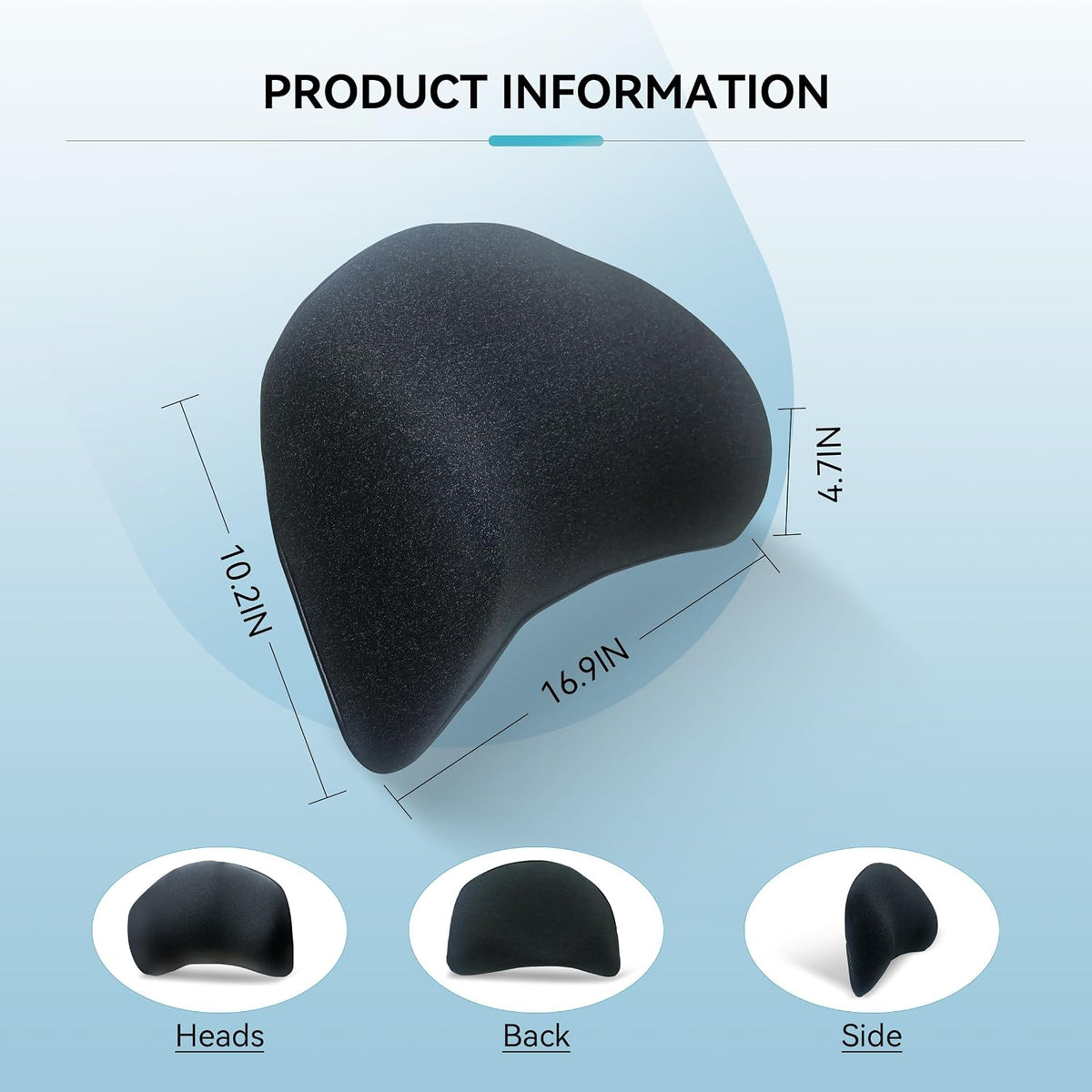 Super Cozy Lumbar Support Pillow for Car/Office Chair, 100% Memory Foam