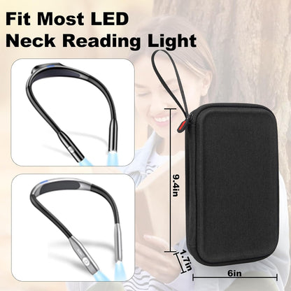 Case for Glocusent Vekkia LITOM LEDGLE TAKKUI TSINGREE Reading Light, Neck Book Light Carrying Box for Reading in Bed, LED Booklight Storage with Pocket for USB Cable (Case Only)- Purple