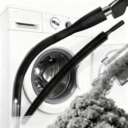Dryer Vent Cleaner Kit - Universal Vacuum Hose Attachment & Lint Brush, Effectively Clean Clogged Dryer Ducts, Fit Most Vacuums for Dryer, Refrigerator Coils & Behind Appliances (Blue)