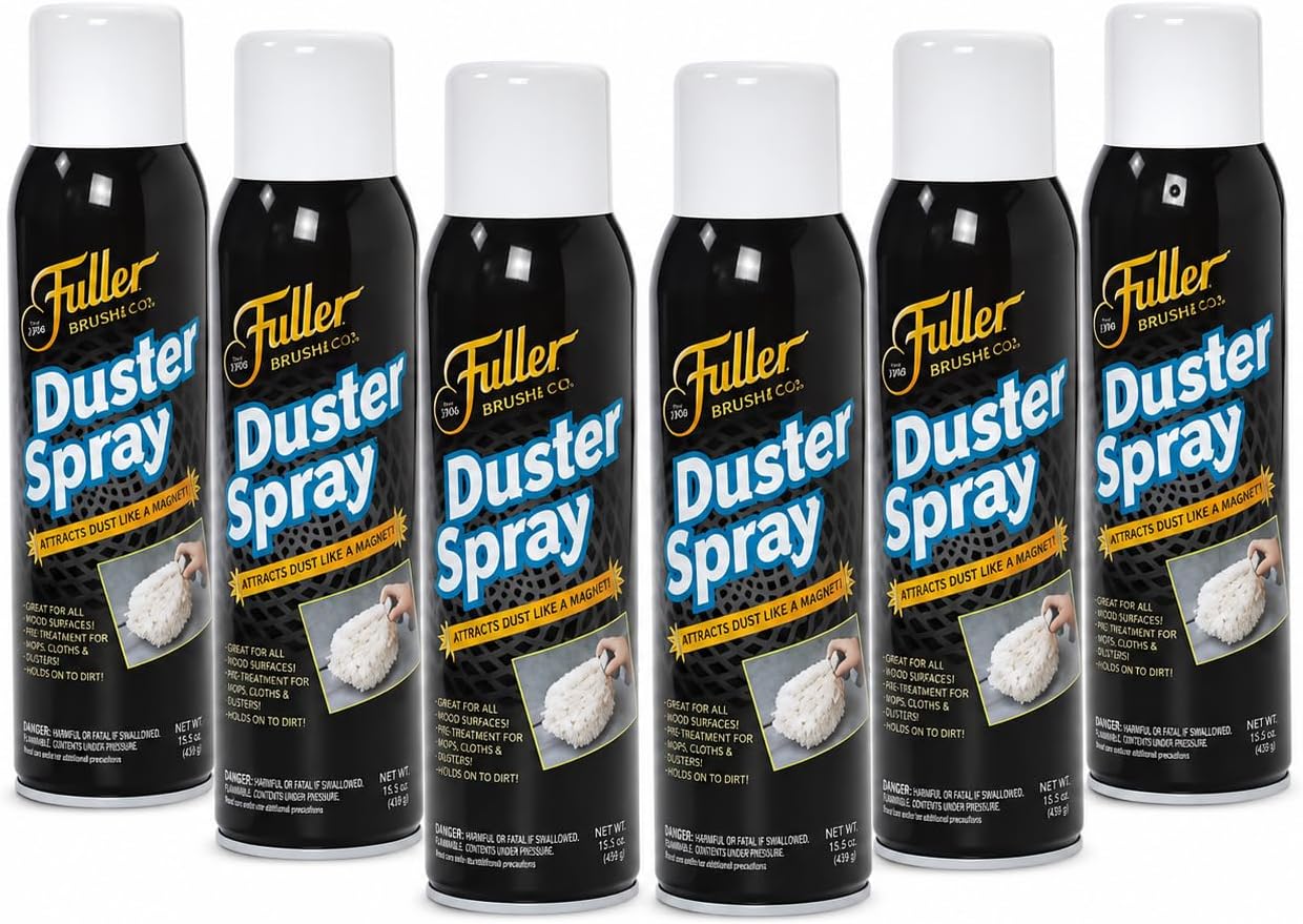 Fuller Brush Duster Spray – 15.5 oz Multi Surface Dust Removing Sprayer - Safe Household Cleaning for Floors, Furniture, Blinds & Car Interiors (Pack of 1)
