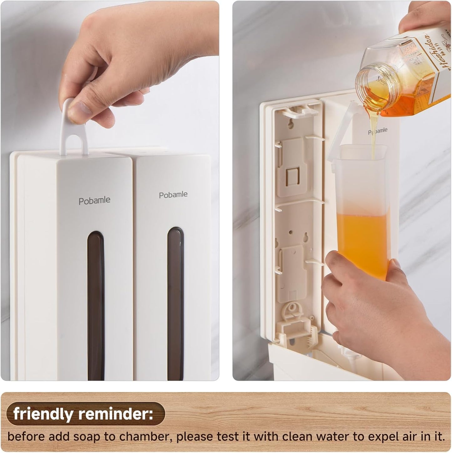 1984 Shower Soap Dispenser Bathroom Set Shampoo Conditioner Body Wash Dispenser Wall Mounted Shower Shampoo Dispenser 3 Chamber No Drill for Home Star Hotel 3 x 400ml Pink