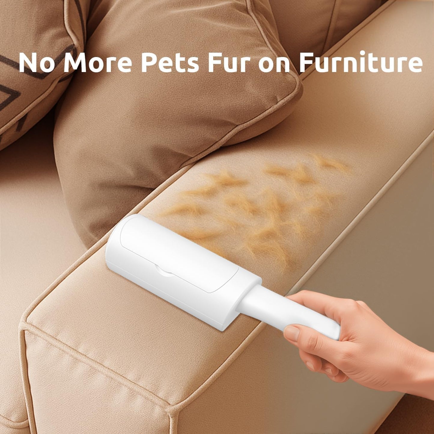 ACE2ACE Pet Hair Remover, Reusable Lint Roller for Cat and Dog Hair, White | Self Clean Cat Hair Remover with Dust Bin, Dog Hair Remover for Couch, Furniture, Carpet, Sofa and Bedding