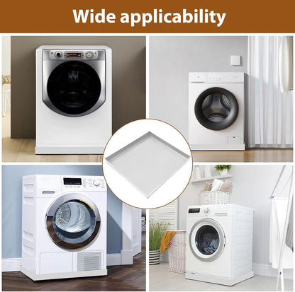 Upgraded 30" x 28"×2.5" 304 Stainless Steel Washing Machine Drip Pan | Heavy Duty Washer Drip Tray with Anti-slip Bottom Pad-Free with this Multi-Purpose Washer Drip Pan