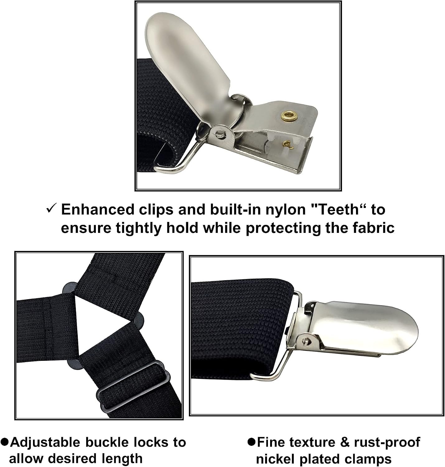 RayTour Sheet Straps Bed Sheet Keeper Holder for Corners Sheet Stays Suspender Clips Fitted Sheet Holder Clips Garters Fasteners Mattress Clamps