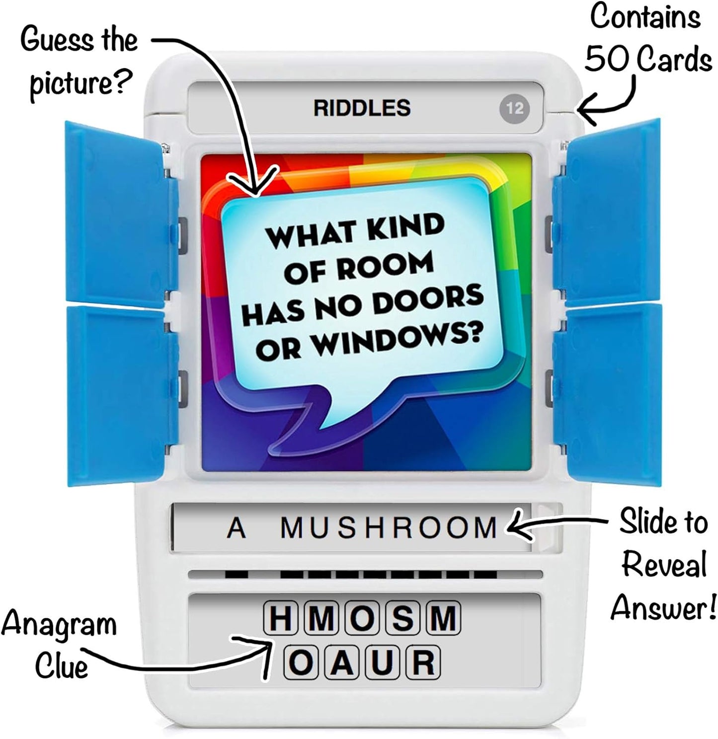 Logos Travel Game - Guess 100 Logos | Flash Cards with Slide Reveal Case | Card Game, Gift, Stocking Stuffer | Hours of Fun for Kids and Adults | Ages 6+