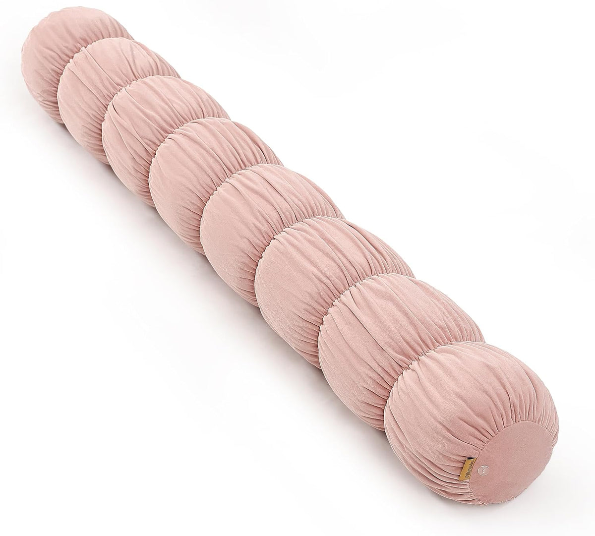 Pat. Pend. Long Bolster Pillow for Bed, 39 Inch, Misty White