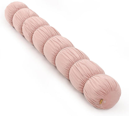 Pat. Pend. Long Bolster Pillow for Bed, 39 Inch, Misty White