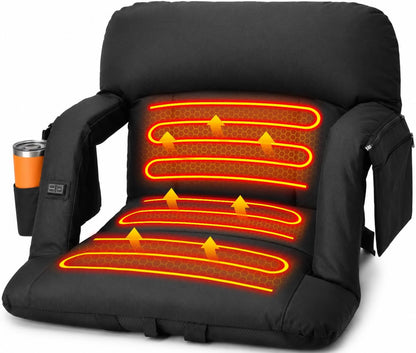 Suteck Heated Stadium Seats with Back Support 1 Pack, 25" Wide Sofa Style