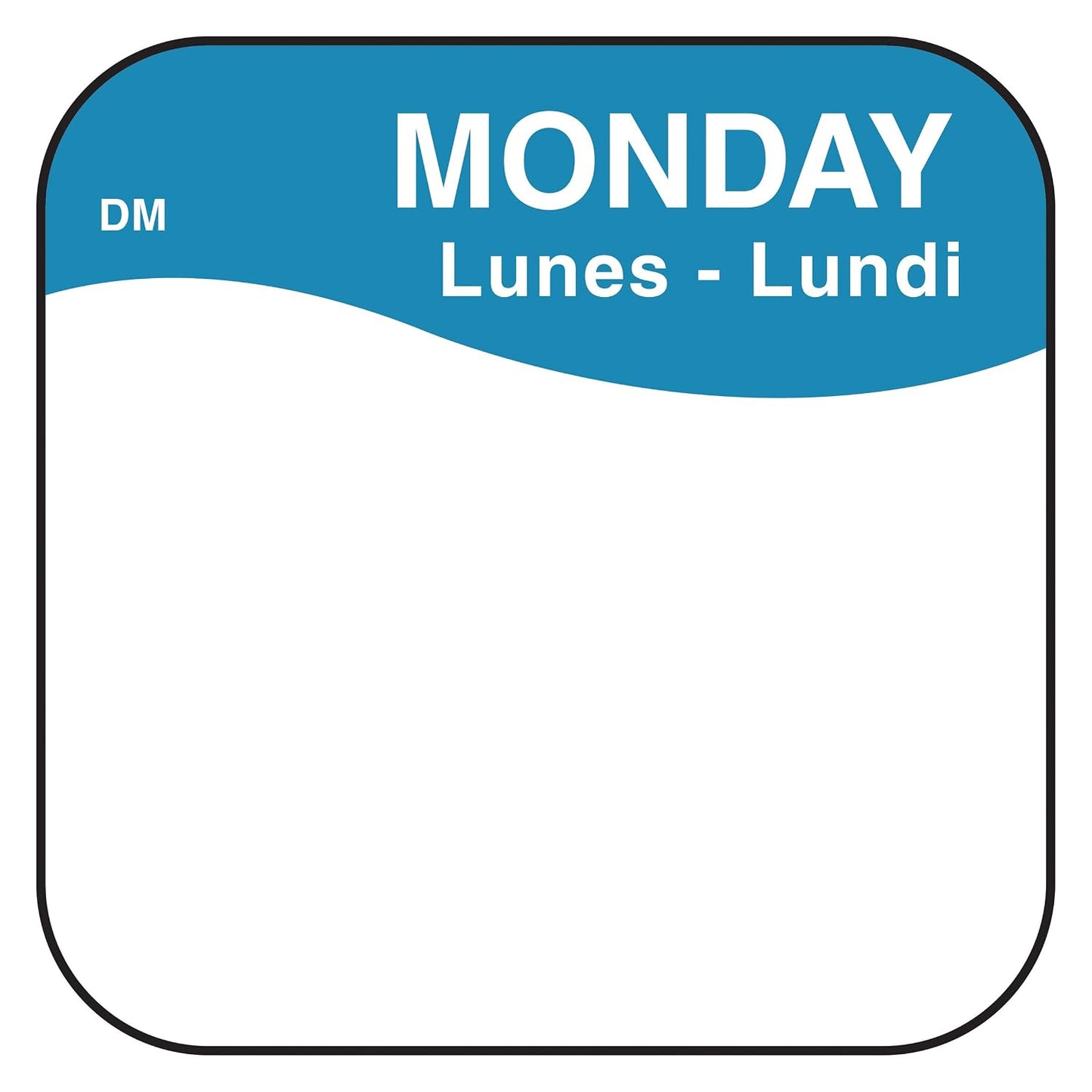 DayMark Safety Systems I132152 Day of The Week 3/4" Square Dissolvable Labels, Monday-Sunday, Label Dispenser Included (7,000 Labels)