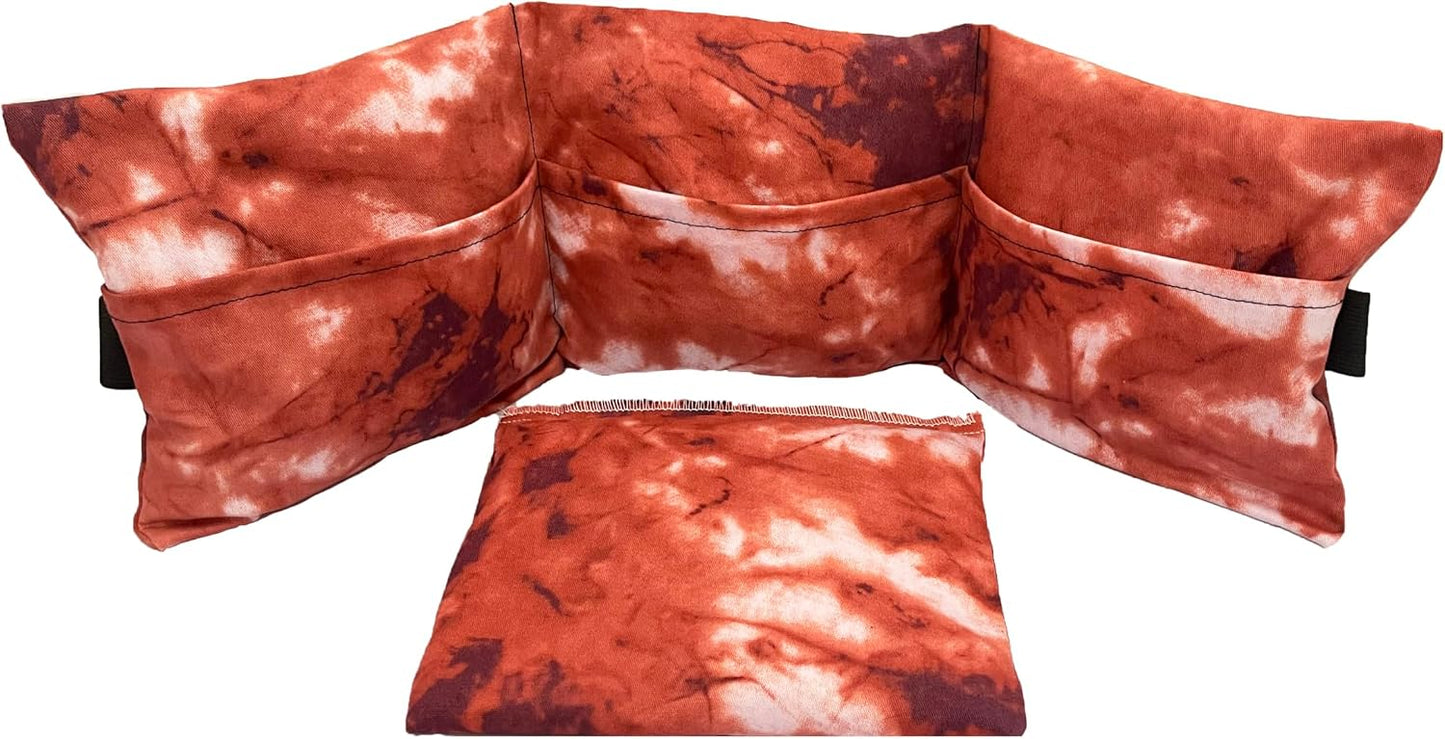 Heating Pad with Removable Pockets. Washable Cover. Microwave Heat Therapy for Back, Neck, Shoulders, Cramps. Pain and Stress Relief. Reusable Heated Wrap Corn Filled. (Ocean)