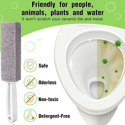 30 Pieces Pumice Toilet Bowl Brush Pumice Stone with Long Handle | Remove Limescale and Rust Toilet Stone Brush Block for Toilets Bath Grout Pool Kitchen Stove Oven Tubs Sinks Showers