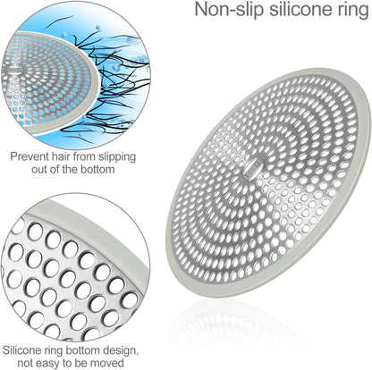 LEKEYE Shower Drain Hair Catcher/Strainer/Stainless Steel and Silicone