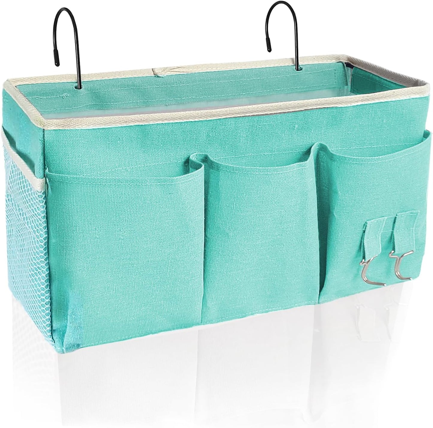Bedside Caddy/Hanging basket Storage Organizer Bag for Bunk and Hospital Beds,College Dorm Bed，Can be Placed Glasses Books Mobile Phones (Grey 1)