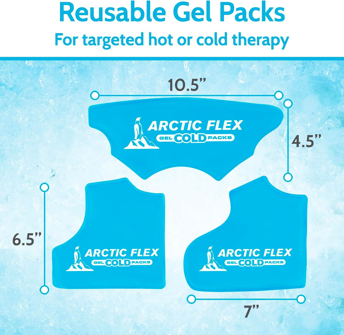 Arctic Flex Gel Replacement Packs - Ice Packs Reusable for Elbow Ice Brace