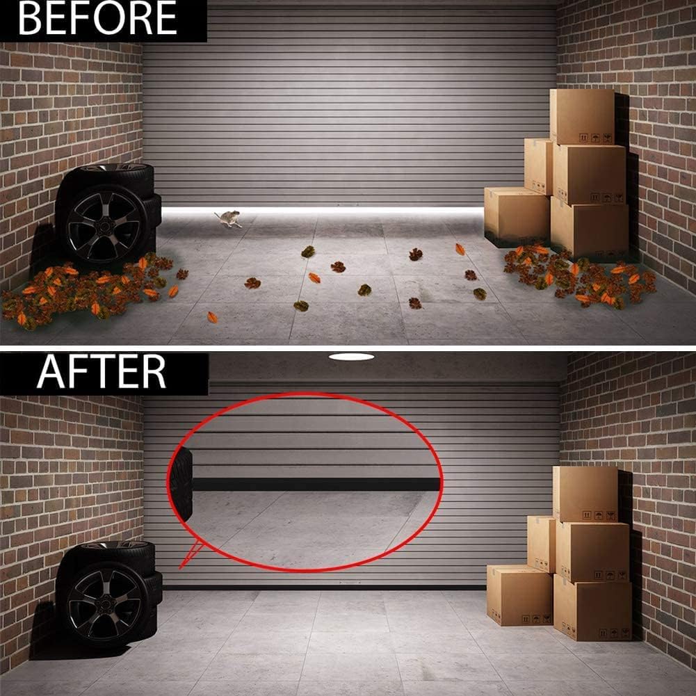 [New Upgrade] Huge Gap Door Draft Stopper, 3.4" W Widened Door Sweep Seal Gap Up to 1.8" for Interior & Exterior Doors - Keeping Draft, Noise, Dust and Unwanted Animals Out,3.4" W x 39" L,White