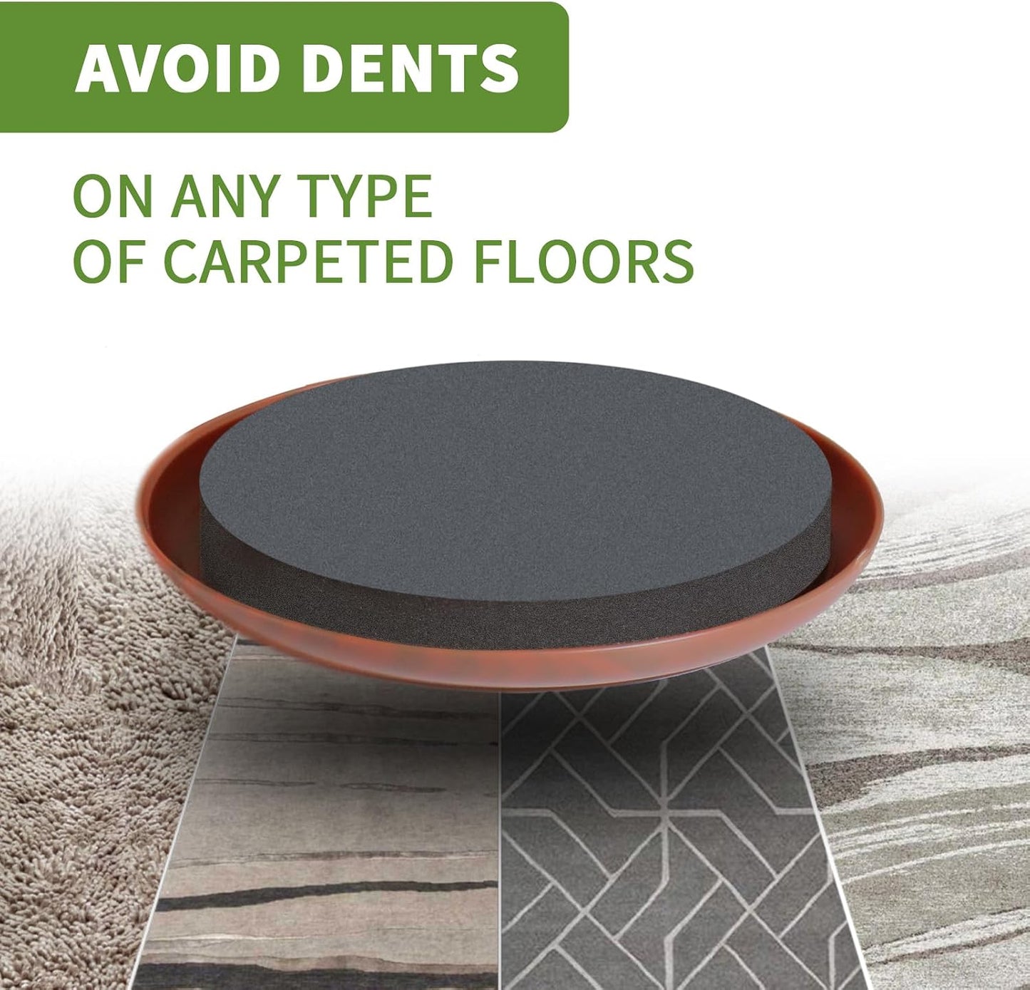 Furniture Sliders for Carpet 8 PCS - 3 1/2" Beige | Furniture Moving Sliders, Chair Leg Floor Protectors, Carpet Sliders for Furniture - Move Your Furniture Easily & Safely