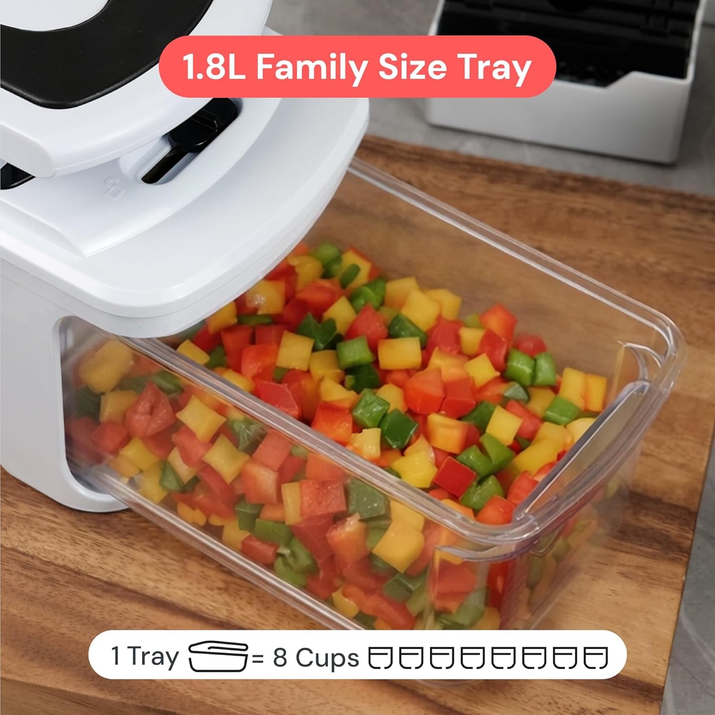 Fullstar Pro XL Vegetable Chopper & Mandoline Slicer w Pull-Out Catch Tray | 6 in 1 Veggie, Onion & Fruit Slicer, Dicer & Grater with Sharp Stainless Steel Blades - XL Food Prep Set (Black)