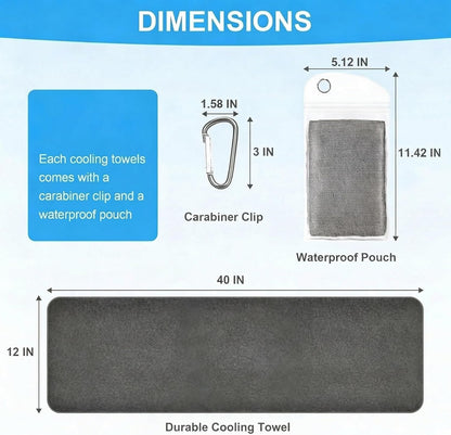 4 Pack Cooling Towels for Neck and Face(40"x12"), Cooling Neck Wraps, Ice Towel for Hot Weather, Soft Breathable Gym Towel, Cool Towel for Workout, Camping, Yoga, Sport, Running