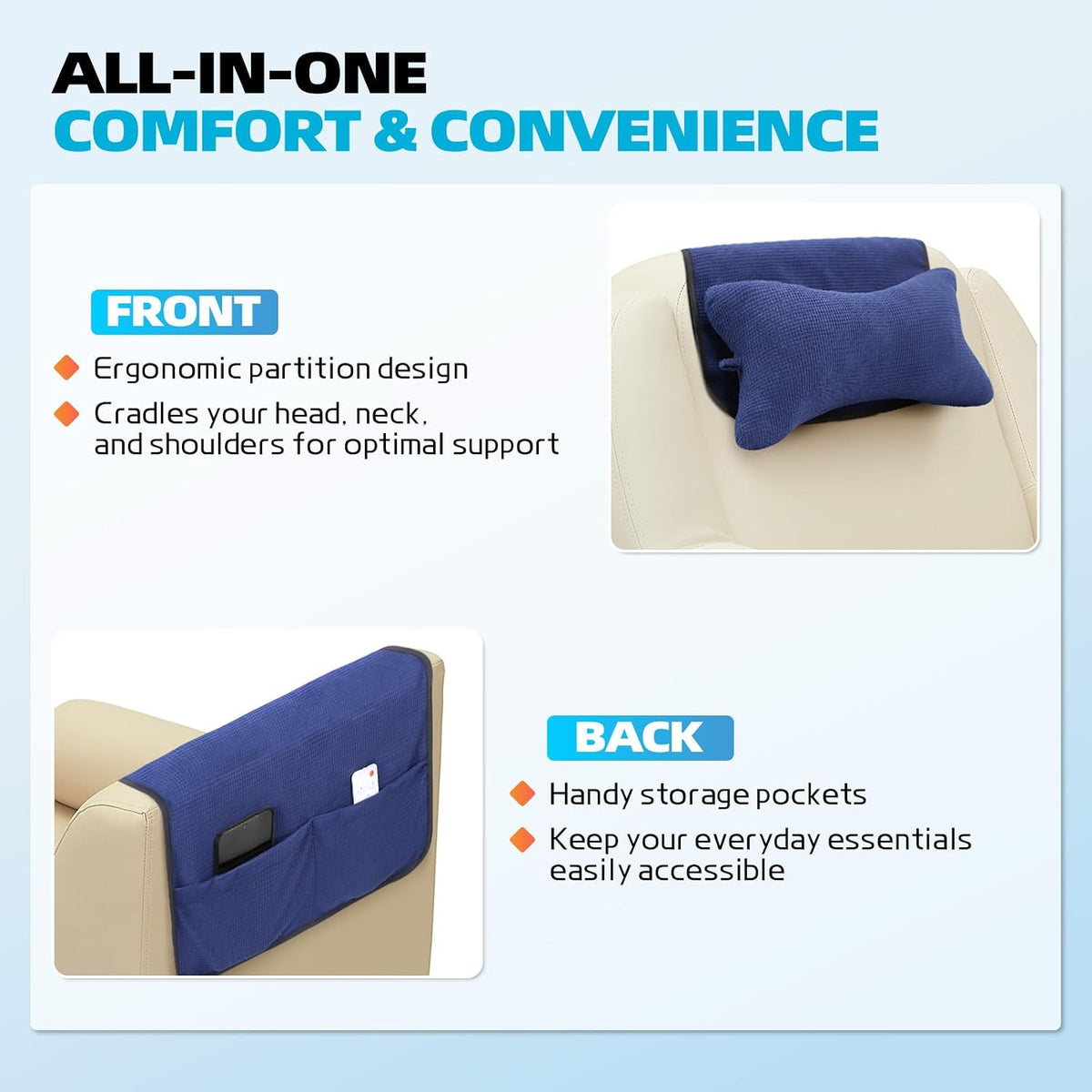 Recliner Head Pillow for Neck, Recliner Pillow for Headrest, Sofa, Chair