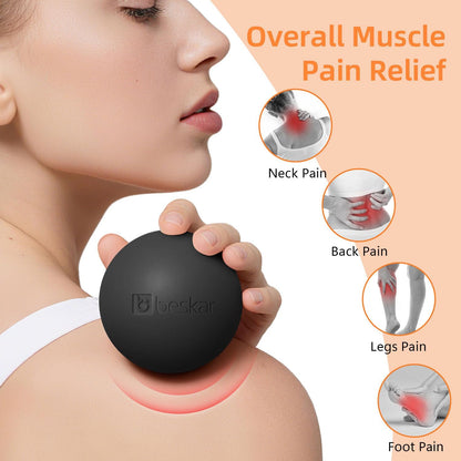 Massage Lacrosse Balls for Myofascial Release, Trigger Point Therapy | Foot Massage Ball to Relieve Plantar Fasciitis, Muscle Soreness