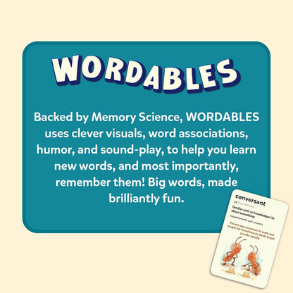 Skillmatics Vocabulary Flash Cards, SAT Prep – Wordables Level 3 | Screen-Free, Spelling Game, Learn 100 words with Wordplay, Visuals, & Soundplay, Learning Gift for Ages 8, 9, 10 & Up