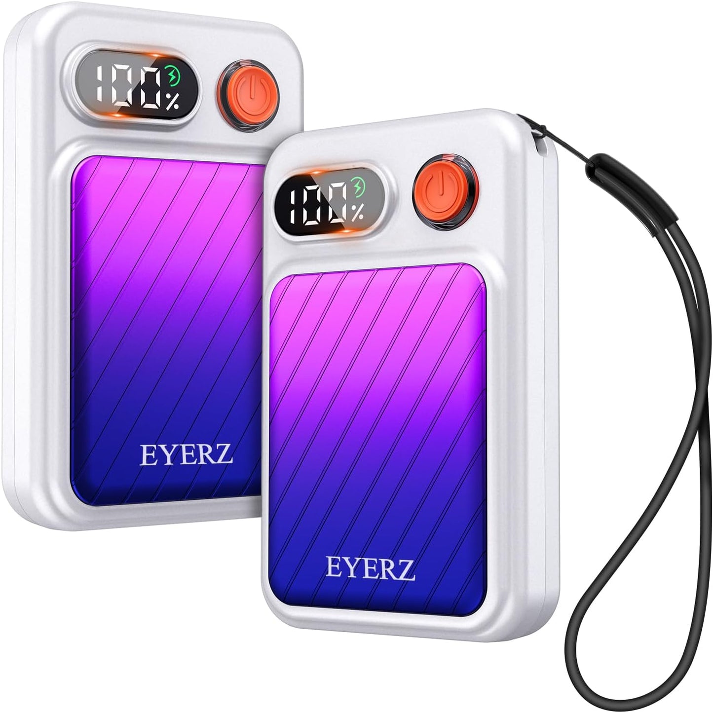Electric Hand Warmers Rechargeable 2 Pack, Magnetic AI Hand Warmers with LED Display & 4 Levels, Portable Pocket Heater, Gifts for Christmas, Camping, Golf, Raynauds, Hunting, Women & Men