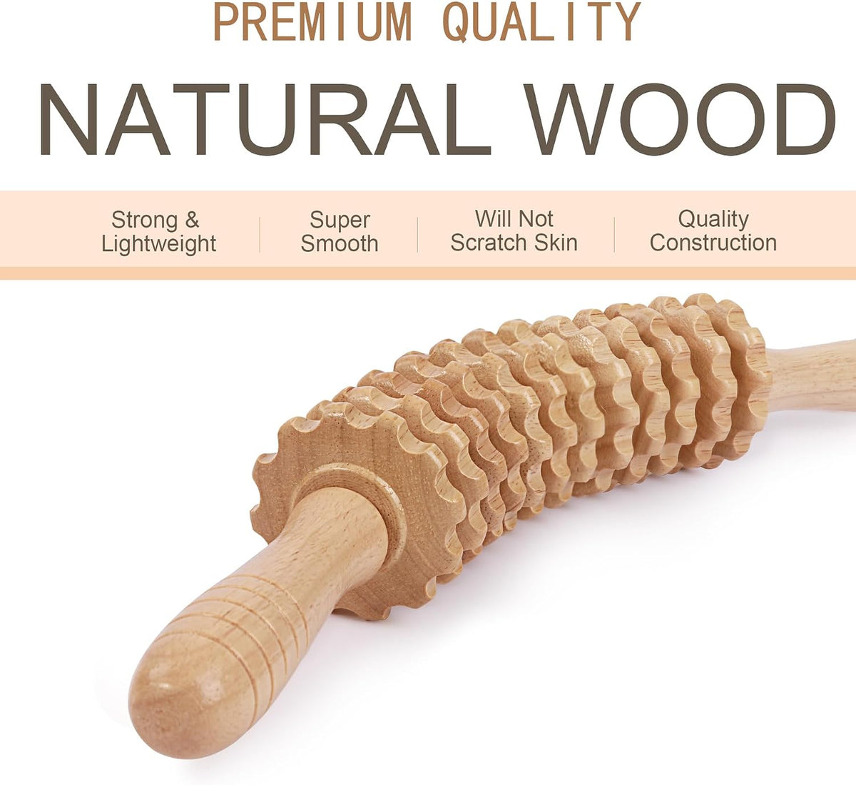 3Pcs Wood Therapy Massage Tools Lymphatic Drainage Massager Wooden Massager Body Sculpting Tools for Maderoterapia,Anti-Cellulite,Pain Relief(3-in-1 Massager)