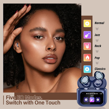 Sleep Earbuds Bluetooth 5.4 in Ear Touch Screen Sleep Headphones, Small Design Mini Sleep Earbuds for Side Sleepers with Sleep Mode, 48H Playtime Sleep Earphones Clear Calls, Rose