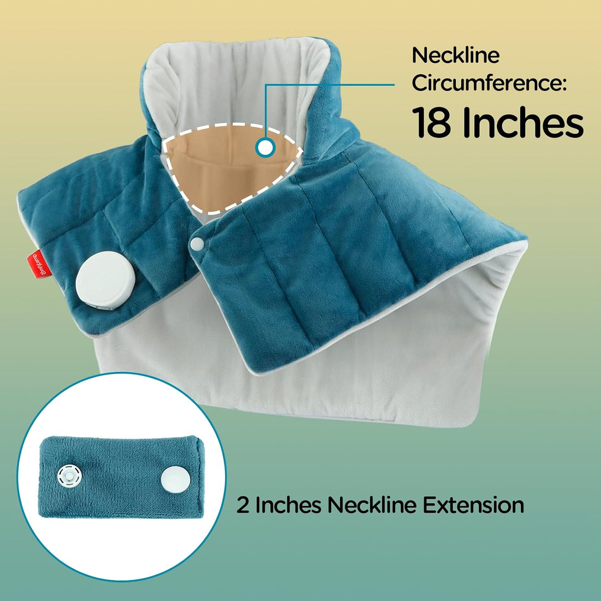 Comfytemp Heating Pad for Neck Shoulders Back, 2.6 Ib Weighted Heating Pad