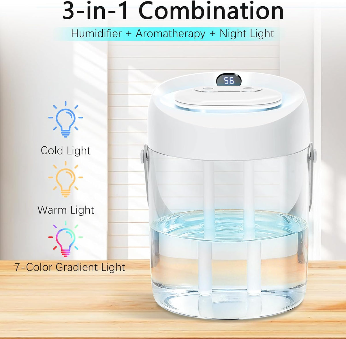 Humidifiers for Bedroom, 2.0L Cool Mist Humidifier for Plants & Home