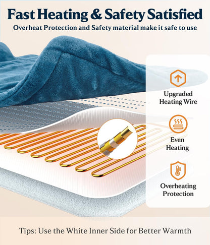 Comfytemp Heating Pad for Back Neck Shoulders, Weighted Electric Heated Pad
