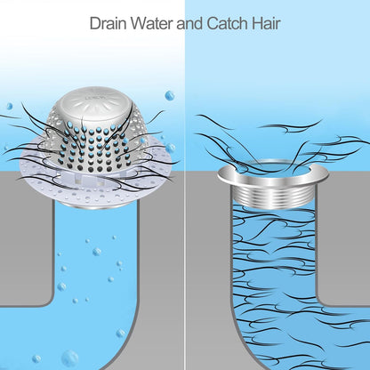 LEKEYE Drain Hair Catcher/Bathtub Drain Cover/Drain Protector for Pop-Up & Regular Drains(Patented Product)