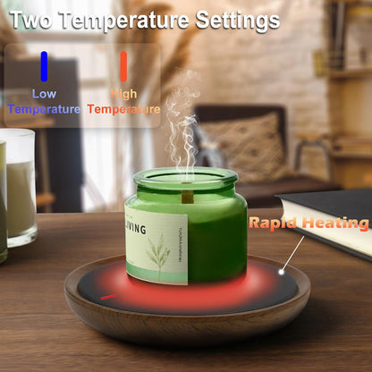 Candle & Coffee Warmer for Desk - Auto Shut Off