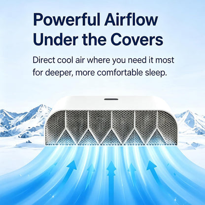 Bed Cooling Fan Under Sheets, Rechargeable Cordless Bed Fan Under Sheets, Quiet Bed Cooling System with Remote & 5 Speeds, Djustable Height Mattress Cooling Fans Under Blanket for Hot Sleepers (A)