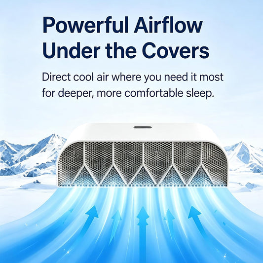 Bed Cooling Fan Under Sheets, Rechargeable Cordless Bed Fan Under Sheets, Quiet Bed Cooling System with Remote & 5 Speeds, Djustable Height Mattress Cooling Fans Under Blanket for Hot Sleepers (A)