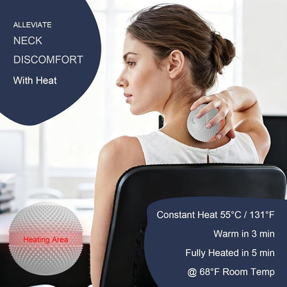 HODEMI Vibrating Massage Ball with Heat, Deep Tissue Massage Ball for Muscle Recovery & Myofascial Release, Neck, Shoulder, Back, Legs & Feet, 7 Modes & Smart Memory (Gray)