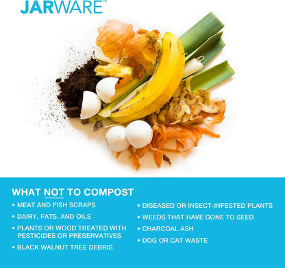 Jarware Herb Saver Lid for Wide Mouth Mason Jars, Green