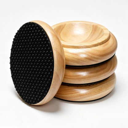 Piano Caster Cups Furniture Pads Upright Piano Caster Cups Wood Coasters Cups Floor Protectors for Furniture Furniture Floor Protectors (Walnut, 4)