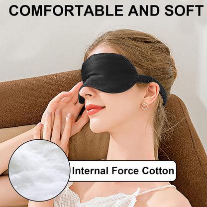 IEKEODI 2 Pack Sleep Masks, Blackout Eye Masks for Sleeping, (Black+Purple) | Silky Soft Comfort, Light Blocking Blindfold Design, Gentle Elastic Fit, Smooth Skin Feel, Travel and Nap Ready