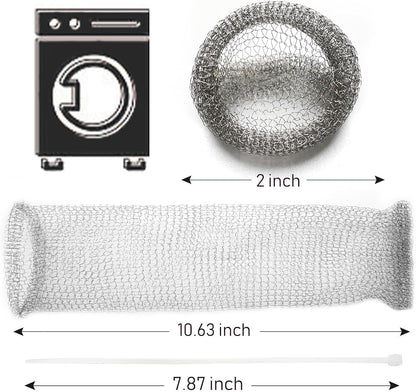48 PCS Washing Machine Drain Lint Trap, Lint Traps, Lint Catcher for Washing Machine, with 48 Nylon Cable Ties