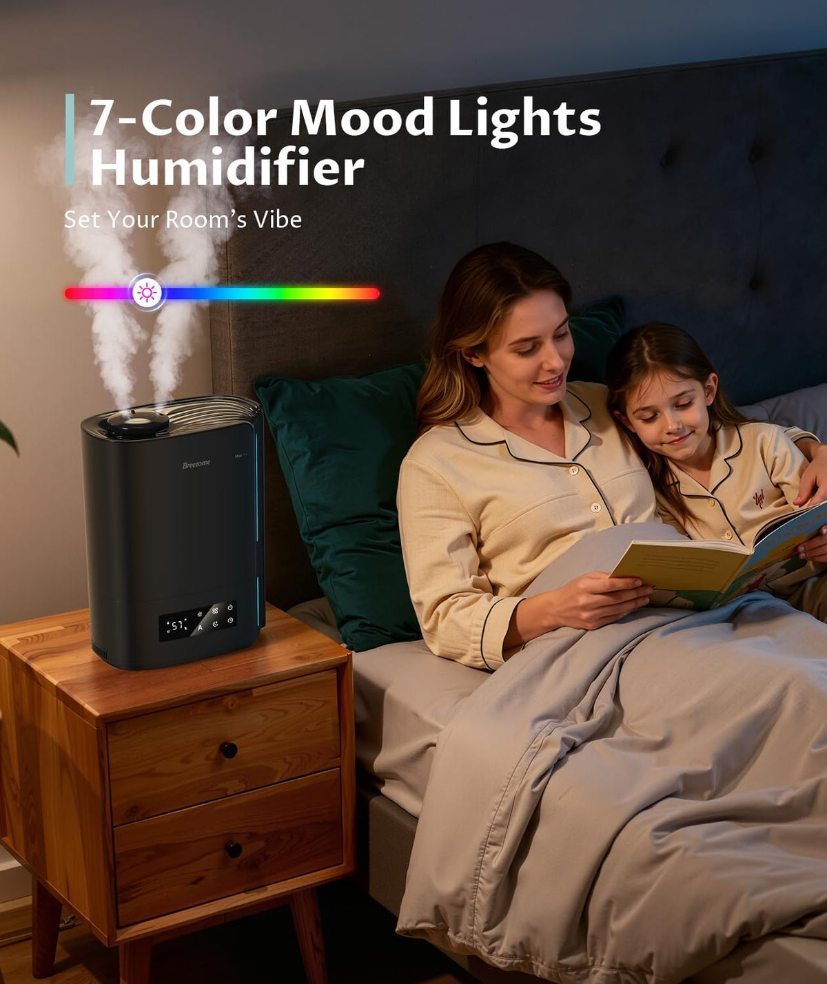 BREEZOME 6L Humidifier for Bedroom Large Room Smart Humidistat Control