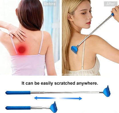 2 Pack Back scratchers Set,Stainless Steel Back Scratcher Extendable