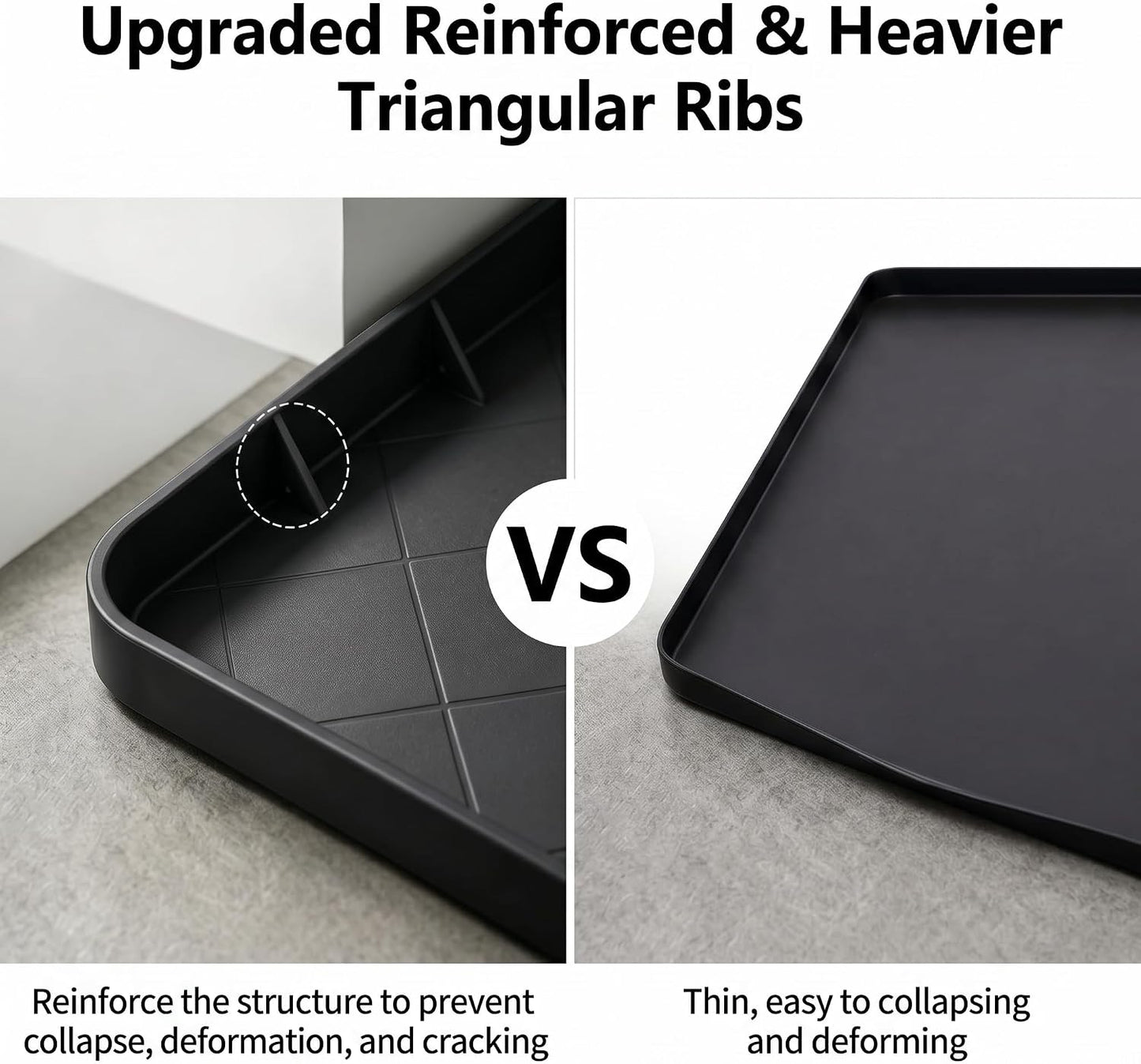 32"x30" Washing Machine Pan Silicone Mat, Upgraded 1" Raised Edges | Non-Slip Waterproof Washer Drip Tray for Under Washer & Dryer,Anti-Vibration Floor Protector for Refrigerator,Water Dispenser