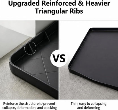 32"x30" Washing Machine Pan Silicone Mat, Upgraded 1" Raised Edges | Non-Slip Waterproof Washer Drip Tray for Under Washer & Dryer,Anti-Vibration Floor Protector for Refrigerator,Water Dispenser