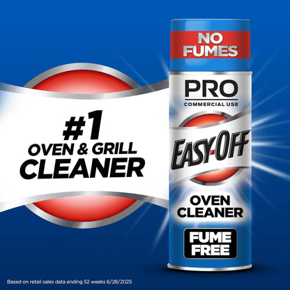 Easy-Off Fume Free PRO size Oven Cleaner Foam, Removes Grease & Burned-On Food, For Ovens, Air Fryers & More 24oz