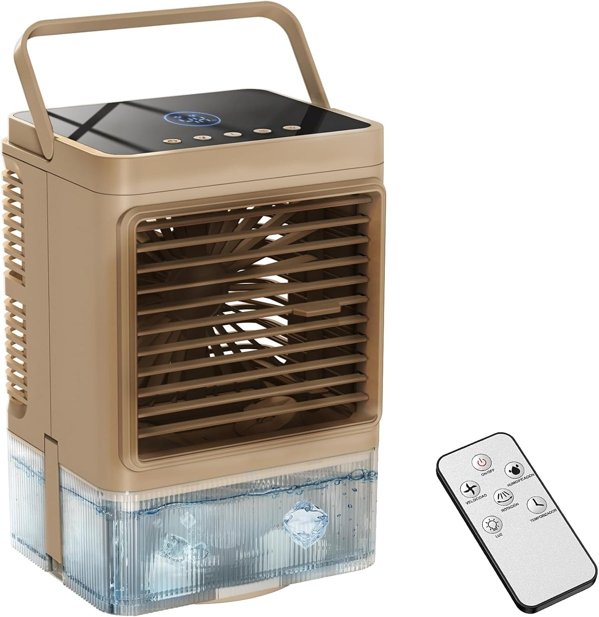 Windowless Air Conditioner w/4 Mode,3 Speed, Waterless Alert,2.4-Gal Tank for 24H Cooling, 12H Timer Swamp Cooler Air Conditioner, 20FT Remote,70° Auto Swing Evaporative Air Cooler for Bedroom